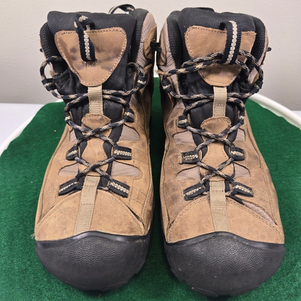 Keen Targhee II Mid Waterproof Hiking Boots Mens 13 Brown Leather 1008418 Lace